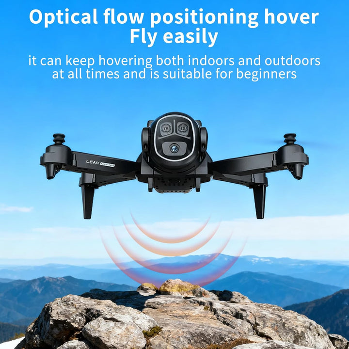 OBEST Drohne mit Kamera und VR Brille, Faltbare Mini FPV Drone mit Dual Kamera, 360° Rolle, Headless