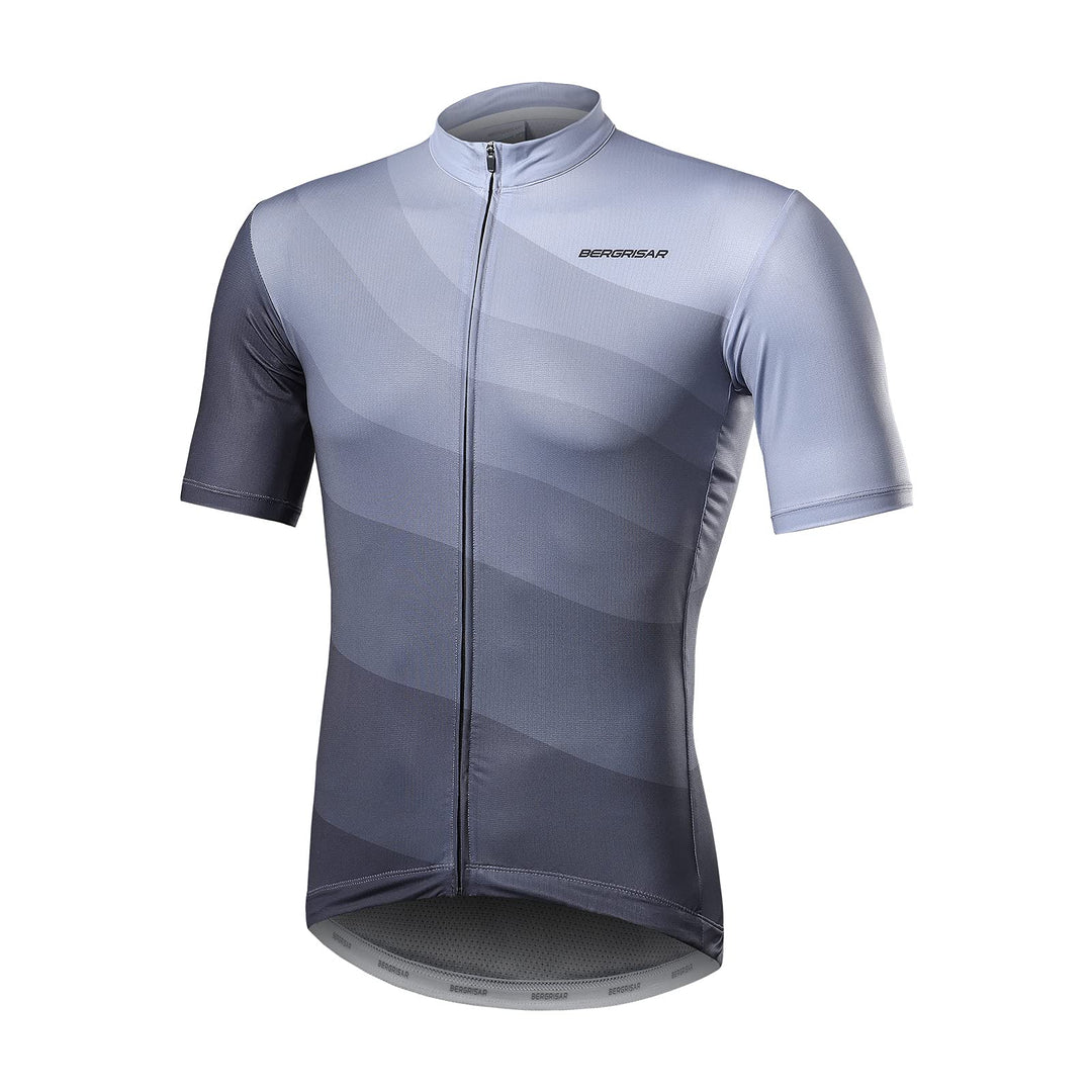 BERGRISAR Kurzarm Fahrradtrikot Herren Radtrikot mit Reissverschluss Taschen Trikots für MTB Mountai