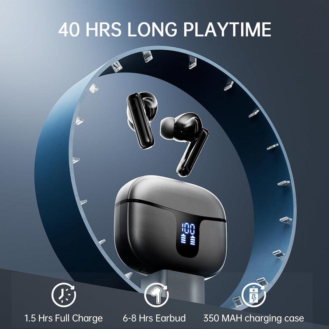 Bluetooth 5.3 Kopfhörer In Ear, Kabellose Bluetooth-Kopfhörer mit 4 ENC Mikrofonen, 40 Stunden Akkul