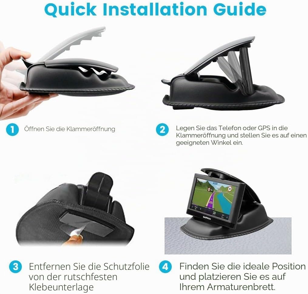 APPS2Car GPS-Halterung, Handyhalterung Auto Armaturenbrett, 2-1 rutschfeste Sitzsack-Halterung für G