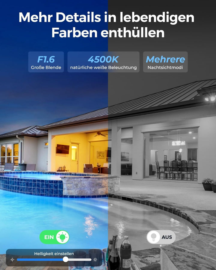 Reolink 4K 8MP 180° Dual-Objektiv PoE IP-Kamera, IK10 Vandalismusschutz, Personen-/Fahrzeug-/Tiererk