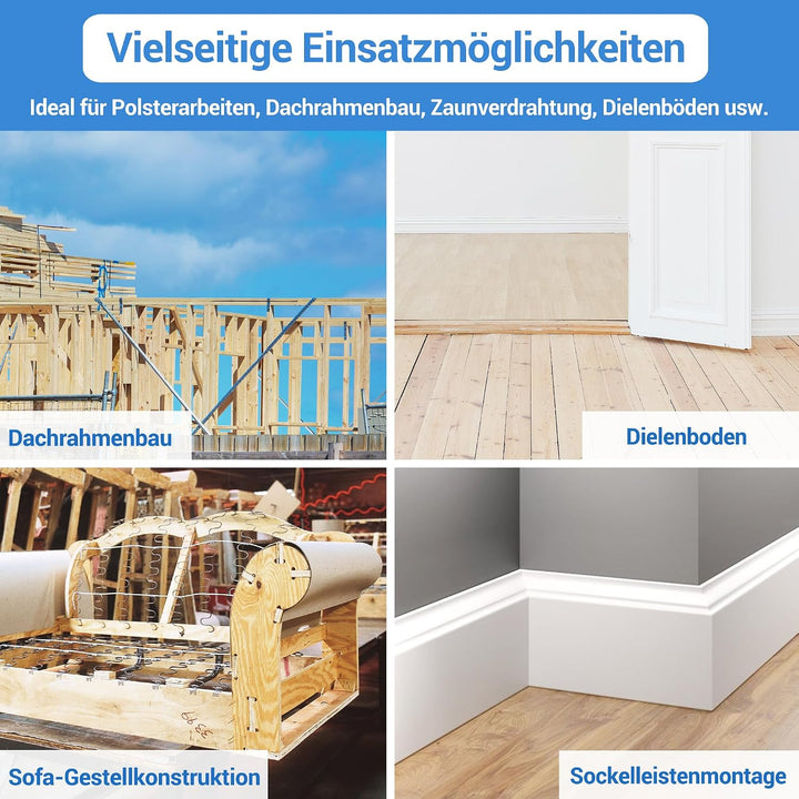 meite 18 Gauge K-Serie oder 90-Serie 1/4-Zoll Krone mit Schenkellängen von 1/2-Zoll bis 1-1/2-Zoll,
