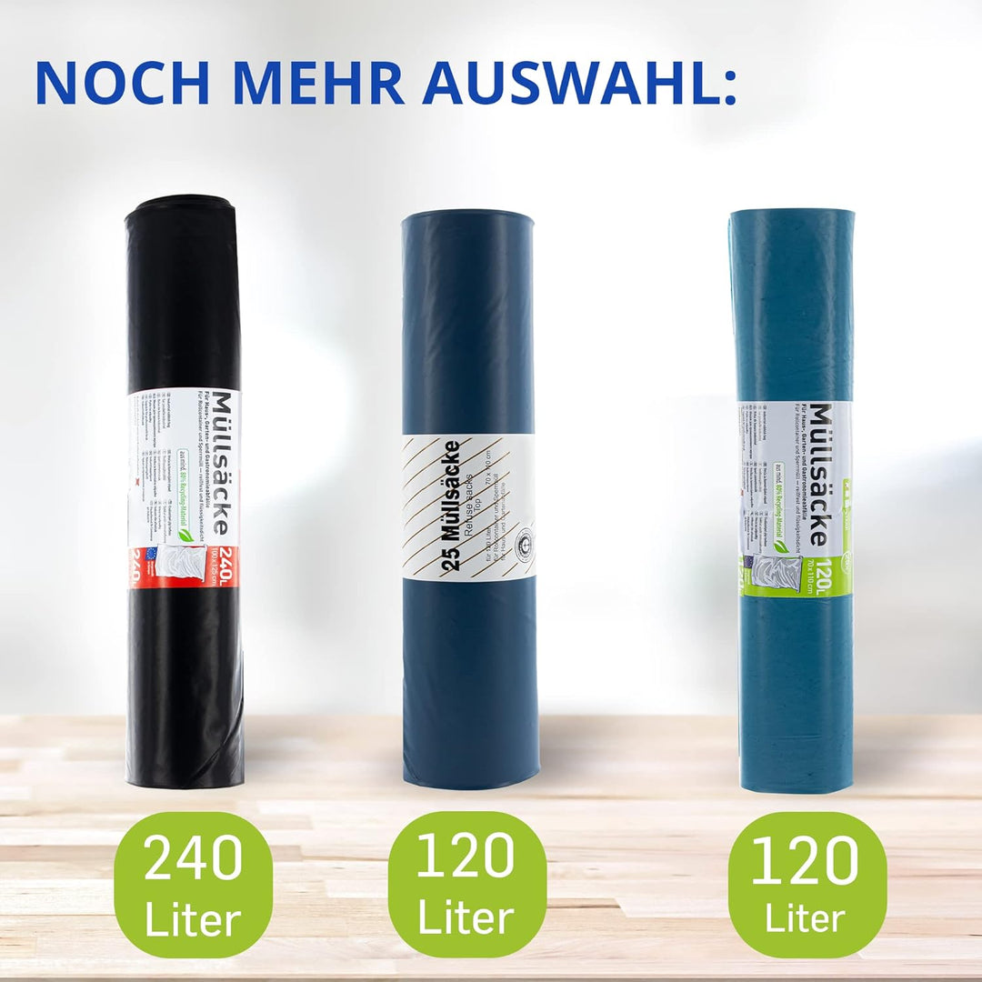 40 Rollen im Karton á 50 Abfallbeutel (2000 Stück), 20 Liter, absolut robust und stabil, 450x540mm,