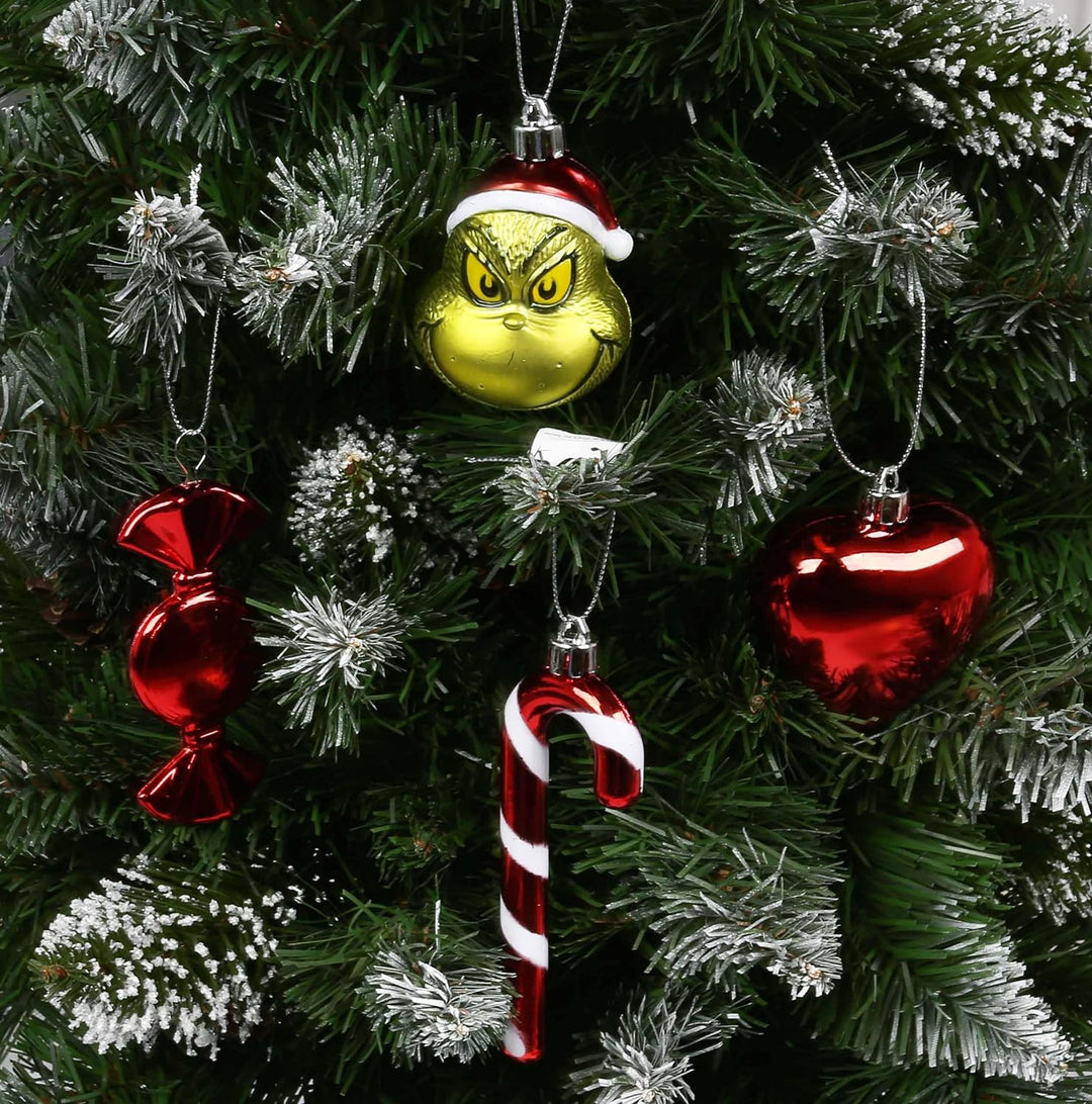 Der Grinch Weihnachtskugelset, Christbaumschmuck, aus Kunststoff 25 Stück Einheitsgrösse Set 3., Set