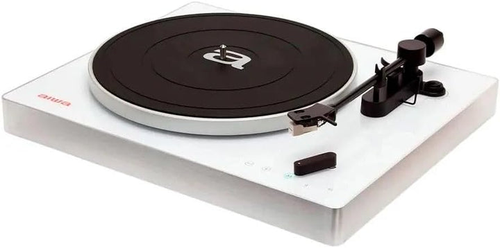Aiwa APX-680BT: Bluetooth Plattenspieler, 2 Geschwindigkeiten 33/45 U/min, magnetische Aluminiumkaps