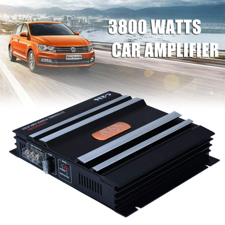 Riloer 3800 W Autoradio-Audio-Verstärker, 4 Ohm-Kanal-Verstärker, Super-Bass-Subwoofer, Stereo-Verst