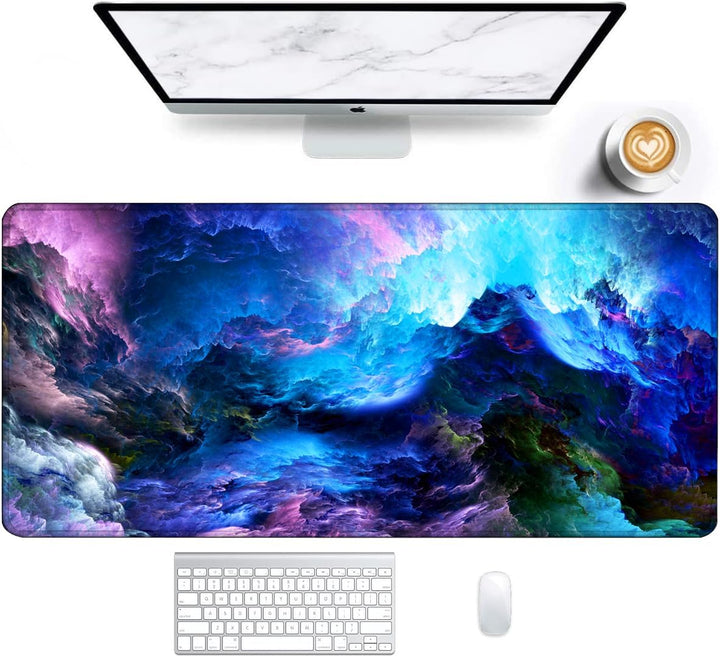 Gaming Mauspad XXL Grosses Mousepad mit vernähten Kanten - Wasserdicht und rutschfest - Verbessert P