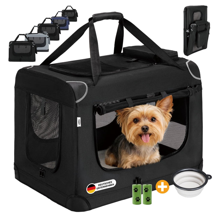 Zedelmaier Hundebox Faltbar Hundetransportbox, S 50x36x34cm, robust Transportbox für Hund & Katze Gr
