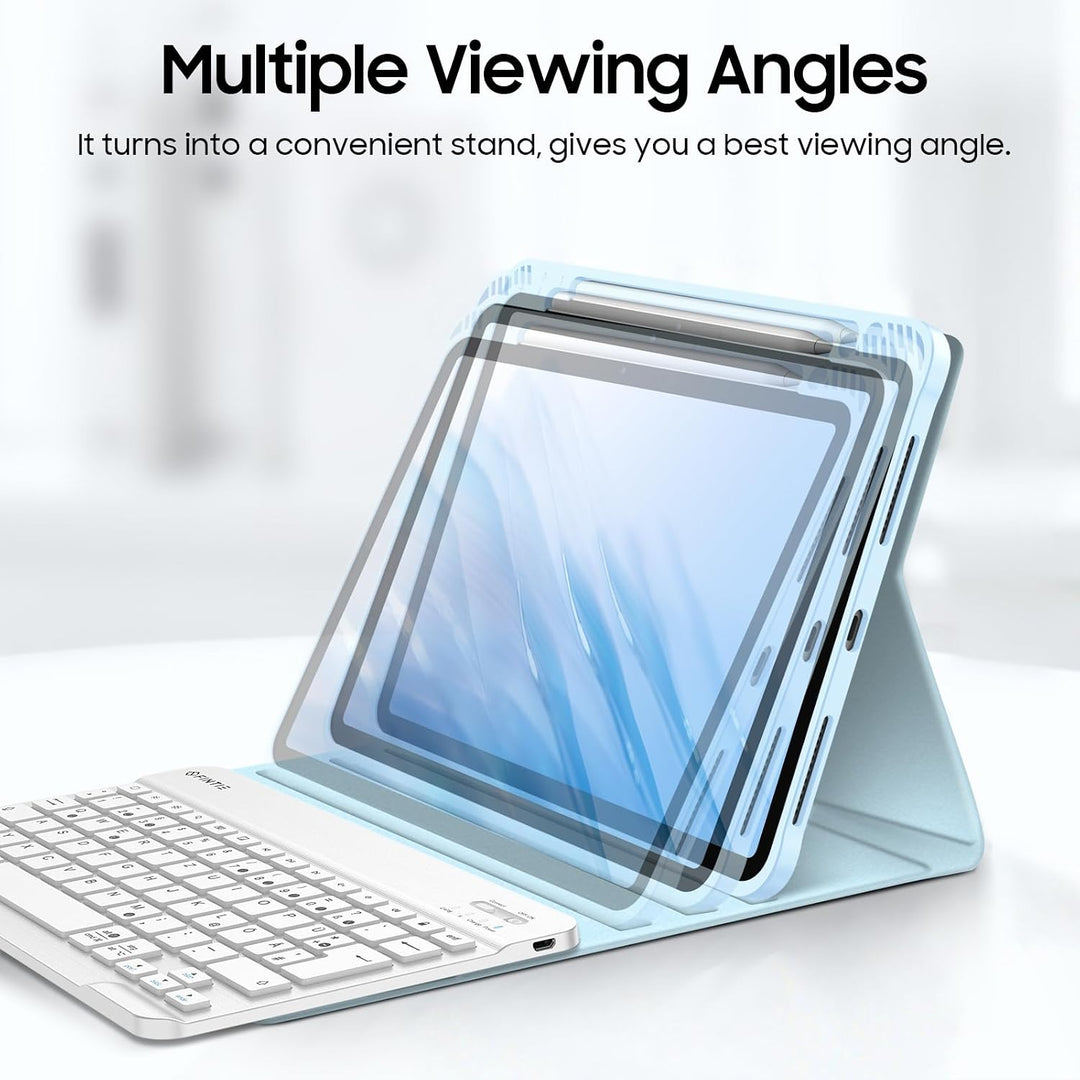 Fintie Tastatur Hülle für iPad Air 5 2022 / iPad Air 4 2020 10.9 Zoll, Schutzhülle mit TPU Rückschal
