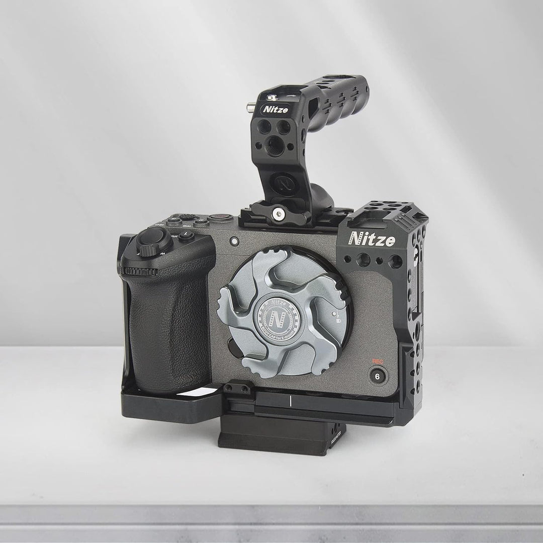 Nitze E Mount Camera Body Cap, E Mount Kamera Gehäusekappe aus Aluminiumlegierung für Sony FX3 / FX3