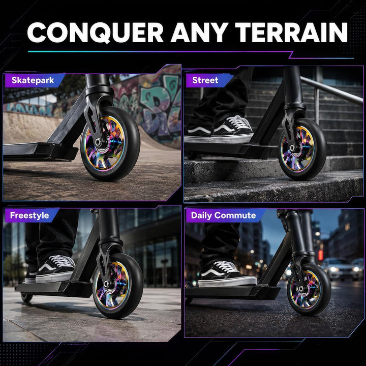 100mm Scooter Reifen Mit Abec-7,Ersatzräder Scooter Rädern Für Kickscooter 100mm-2Pcs, 100mm-2Pcs