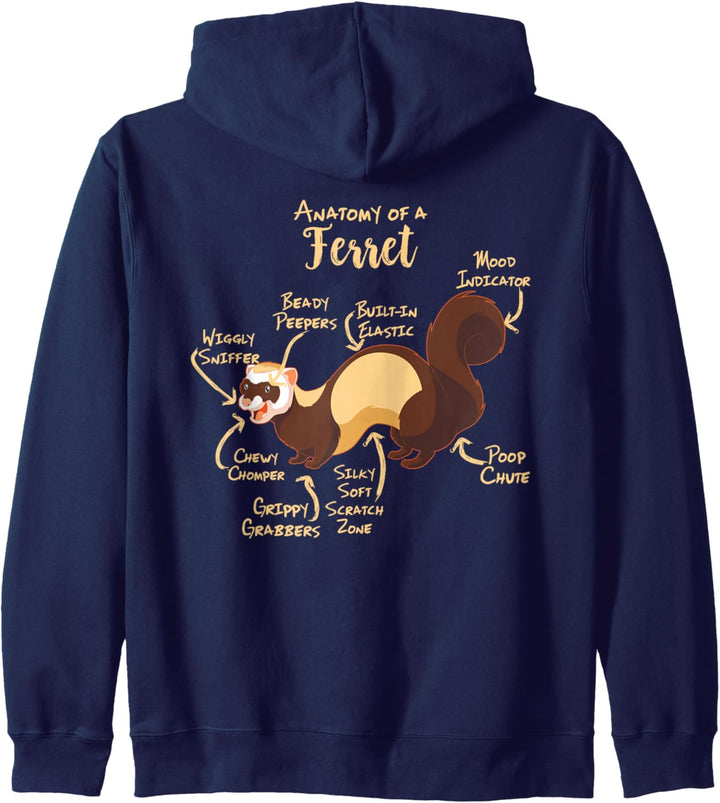 Frettchen Anatomie Kapuzenjacke