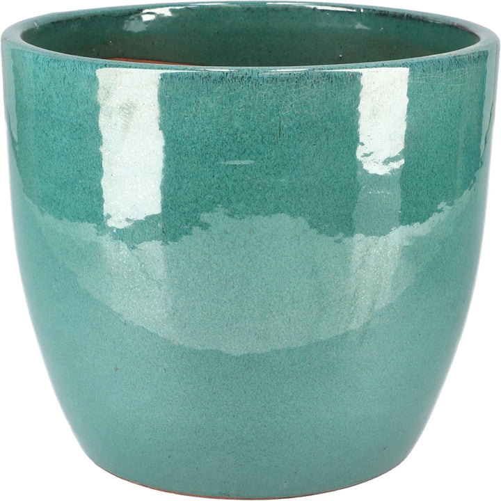 KOTARBAU® Garten Blumentopf ⌀ 31cm Keramik glasiert Erdberfarbe mit