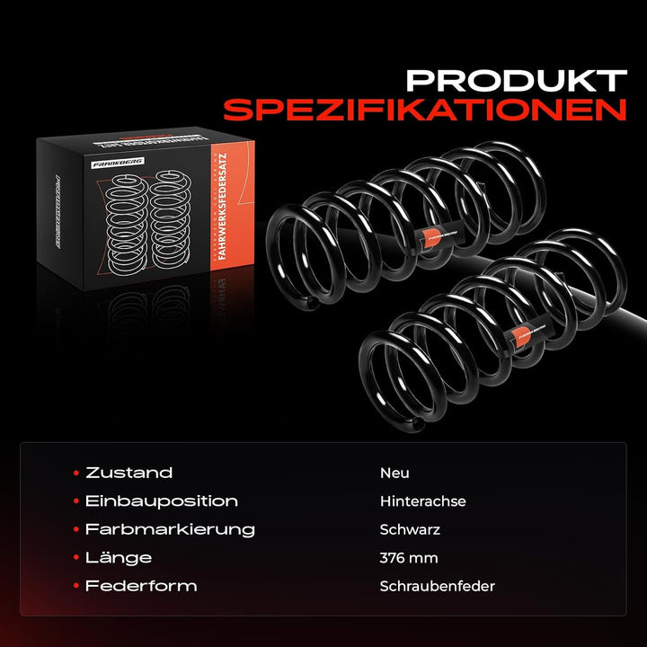 Frankberg 2x Federn Fahrwerksfeder Hinterachse Kompatibel mit XC70 Cross Country 2.4L 2.5L 2000-2007