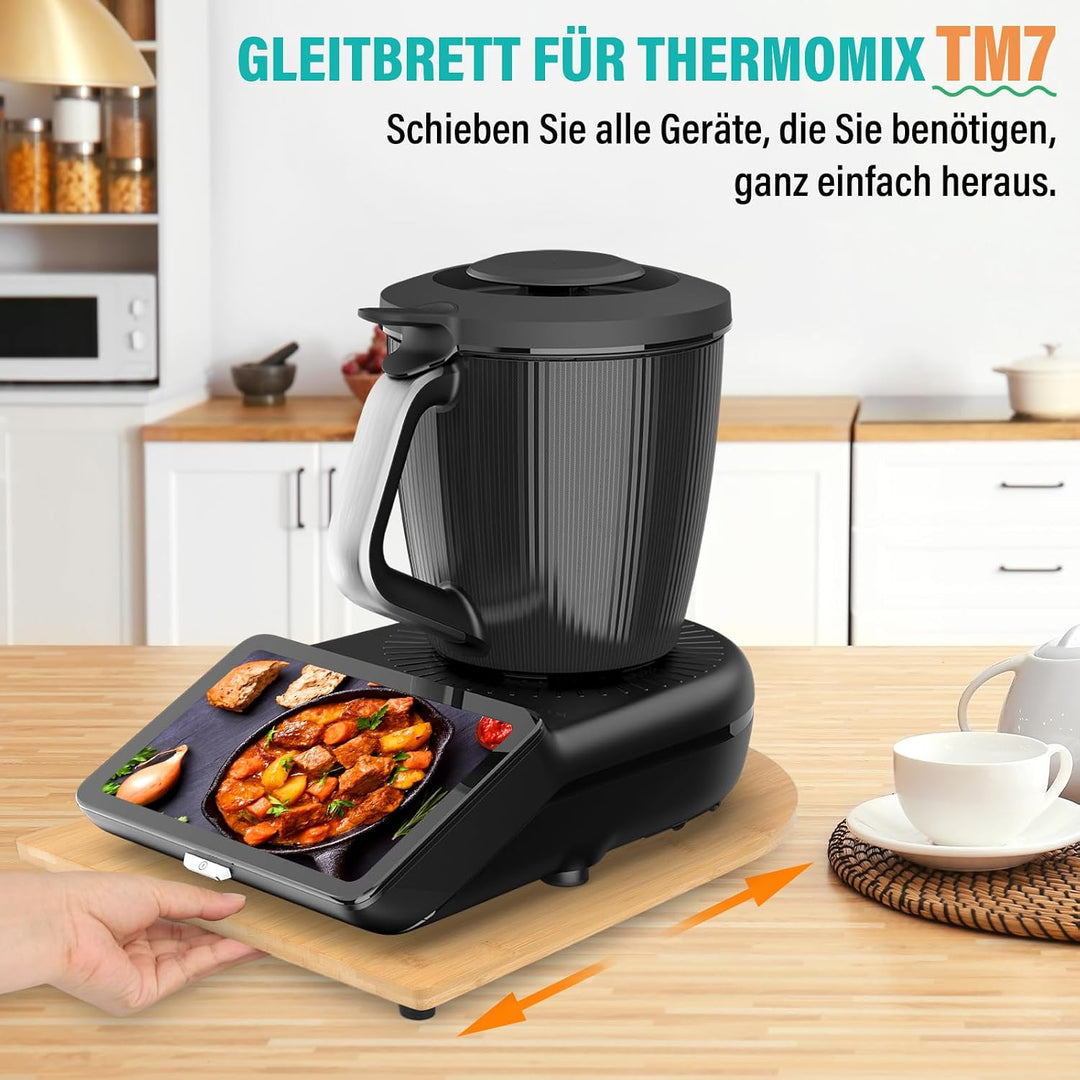 Gleitbrett für Thermomix TM7, Schnelles Bewegen Rollbrett für Thermomix Vorwerk Küchenmaschine TM7 Z