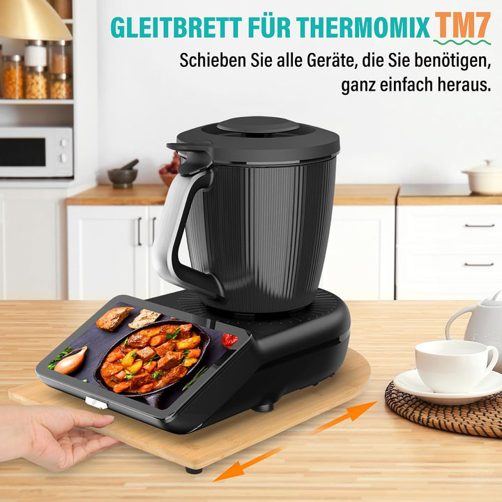 Gleitbrett für Thermomix TM7, Schnelles Bewegen Rollbrett für Thermomix Vorwerk Küchenmaschine TM7 Z