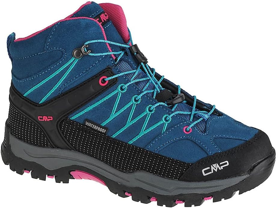 CMP Unisex Kinder Kids Rigel Mid Shoes Wp Trekking-Schuhe 32 EU Blau Deep Lake Baltic, 32 EU Blau De