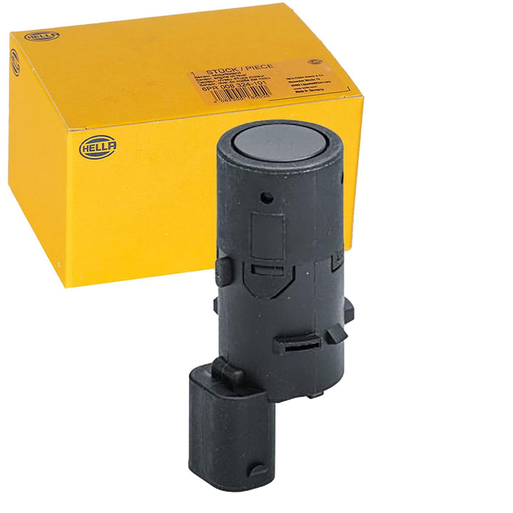 HELLA 6PX 358 141-611 Sensor, Einparkhilfe - gerade - 3-polig - gesteckt - lackierbar