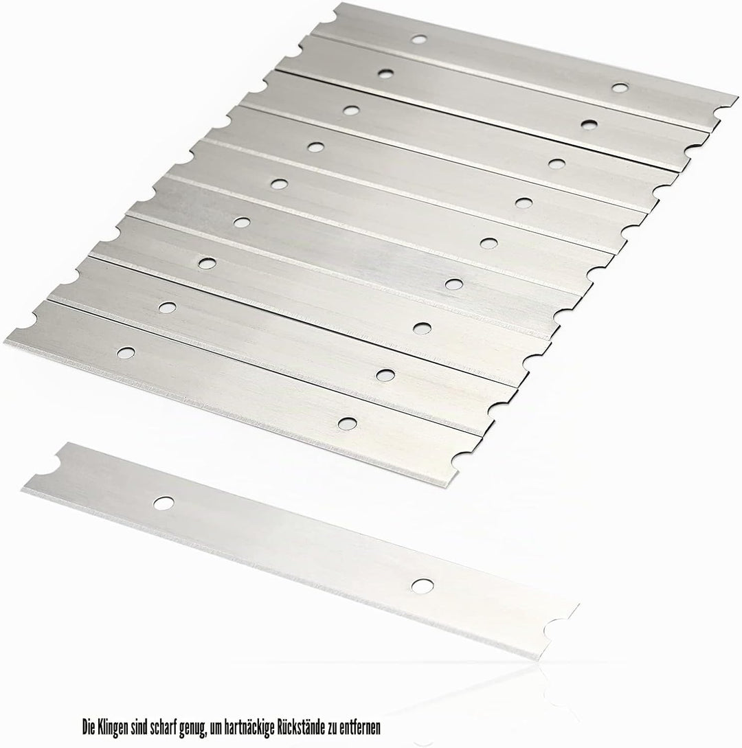 EHDIS 50 Stück Ersatzklinge für Schaber 100mm, Klinge für Fenster, Tapetenschaber Klingen, Kohlensto