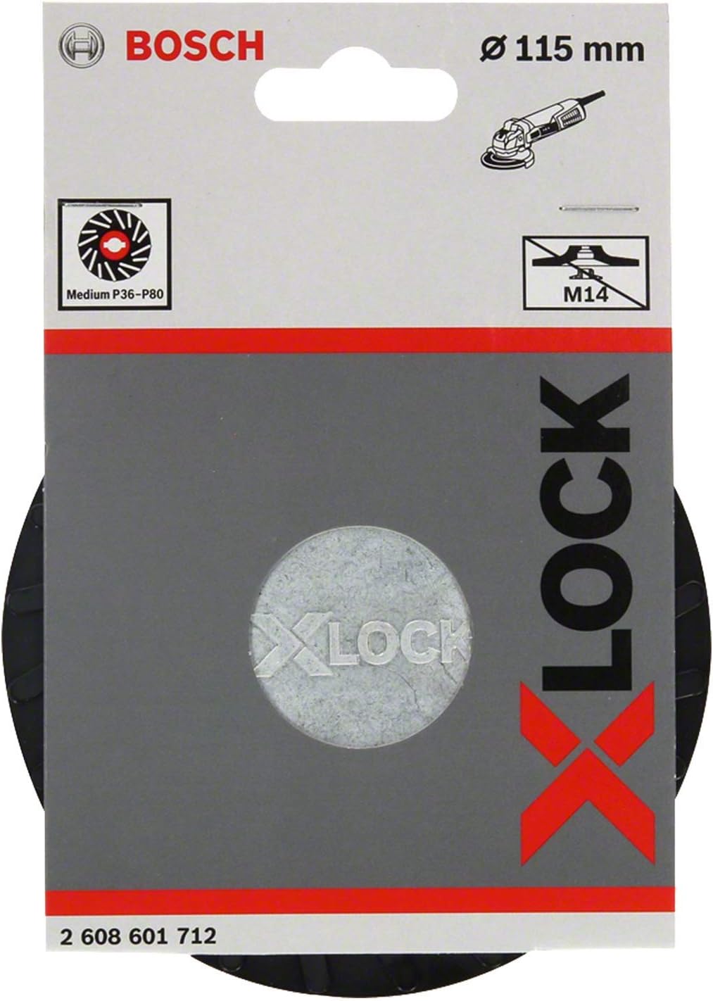 Bosch Professional 25 Stück X-LOCK Prisma Ceramic Fiberschleifscheibe R782 (für Metall, Ø 125 mm, Kö