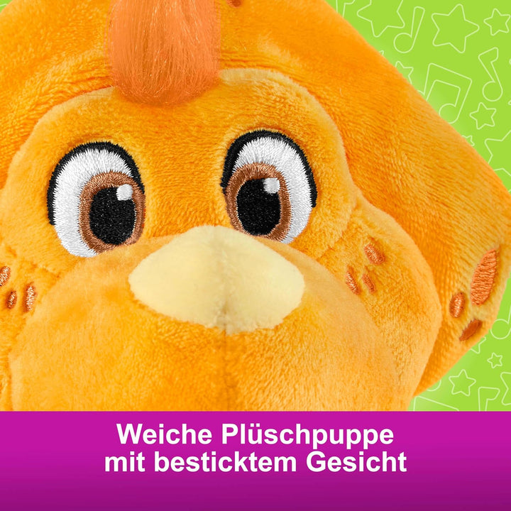 Fisher-Price Barneys Welt Spielzeug für Kleinkinder Plüsch-Dinosaurier Billy ca. 16,5 cm Figur für K