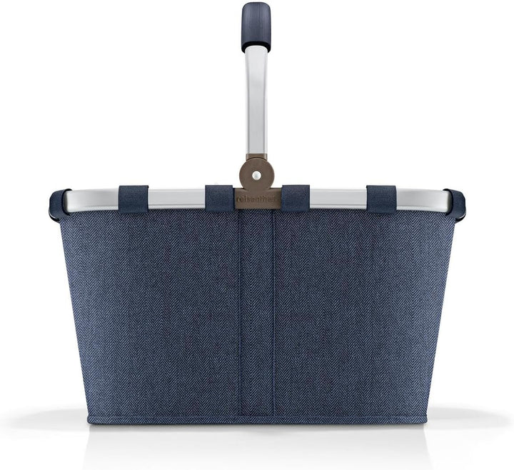 reisenthel carrybag herringbone dark blue – Stabiler Einkaufskorb mit viel Stauraum und praktischer