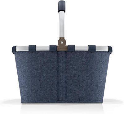 reisenthel carrybag herringbone dark blue – Stabiler Einkaufskorb mit viel Stauraum und praktischer