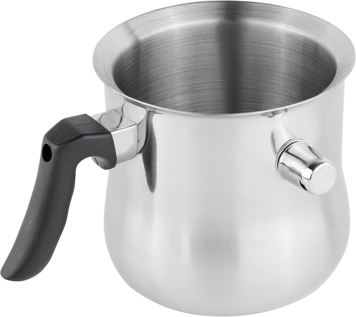 Milchtopf und Simmertopf 1,2 Liter doppelwandiger Edelstahl Topf, induktionsgeeignet - Milchtopf dop