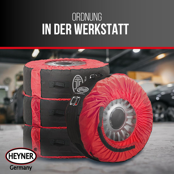 HEYNER® Reifentaschen Set 14-18 Zoll mit Klettverschluss, Reifenschutzhülle, Reifenschoner, 4er Set