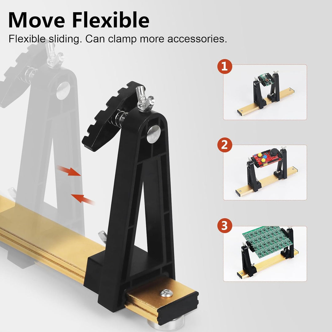PCB Leiterplattenhalter Löthilfe –Verstellbare dritte Hand mit 360° Drehung, stabiler Leiterplattenh