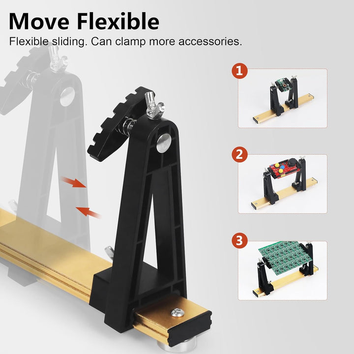 PCB Leiterplattenhalter Löthilfe –Verstellbare dritte Hand mit 360° Drehung, stabiler Leiterplattenh