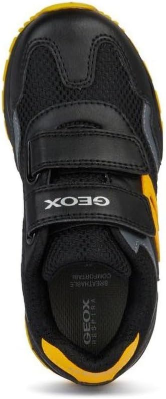Geox J Pavel A Jungen Sneakers 27 EU Black Yellow, 27 EU Black Yellow