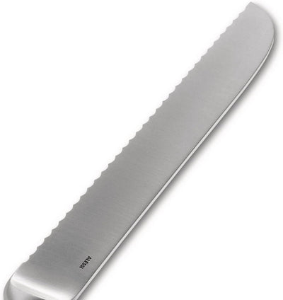 Alessi SG503 Mami Brotmesser, Stahl AISI 420 mattiert, 35 x 3 x 2 cm, Silber