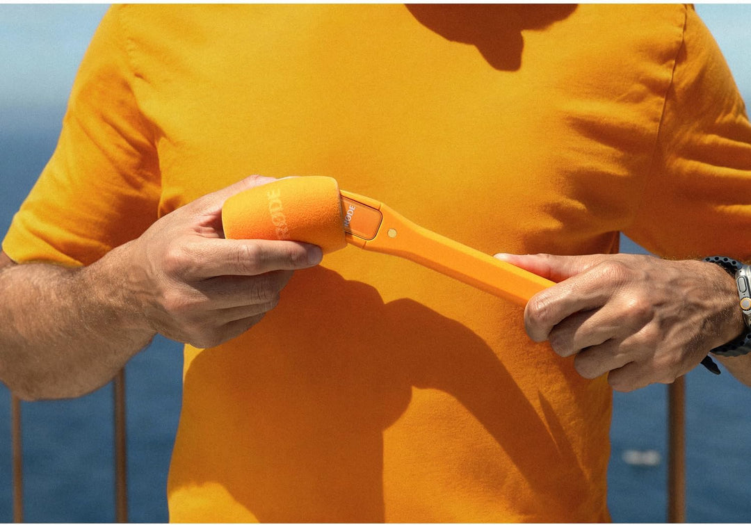 Rode Interview Micro Handadapter für Wireless Micro Mikrofon-System Orange mit keepdrum Mikrofasertu