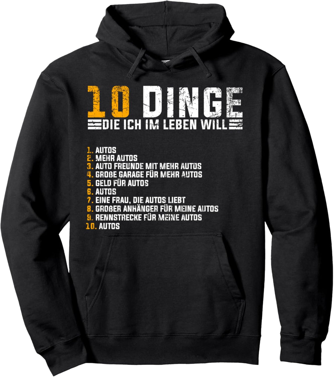 KFZ Mechaniker Auto Mechatroniker Schrauber 10 Dinge Pullover Hoodie