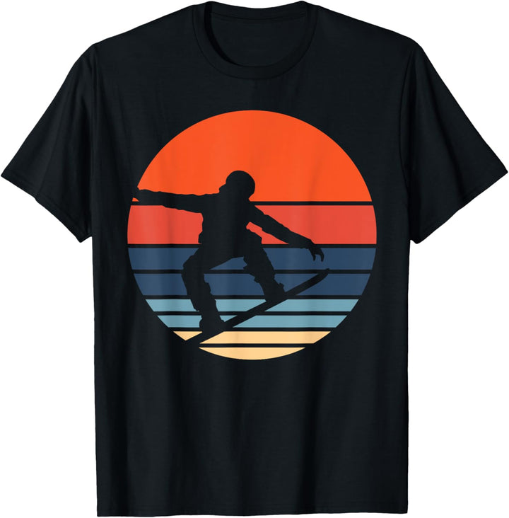 Snowboard Vintage Retro Snowboard Berge T-Shirt