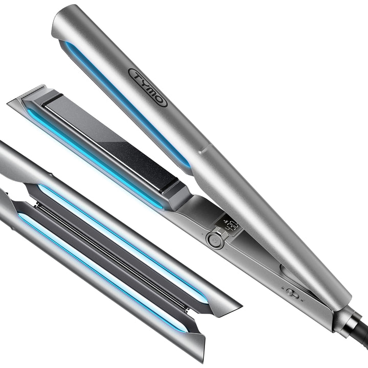 TYMO Glätteisen Haarglätter – Glätten in einem Zug &amp; Lockenstyling, 25 mm Platten, 3× Sanfteres Glei