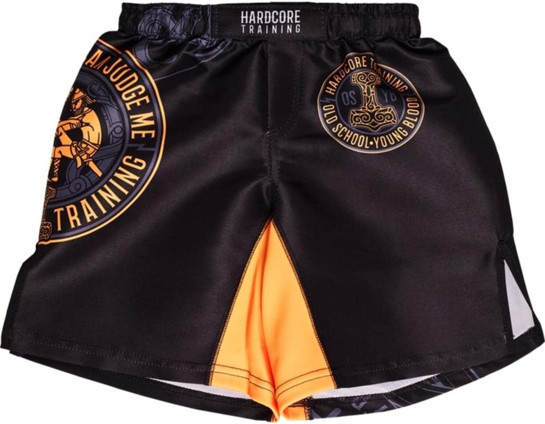Hardcore Training Glima Schwarz Kids Boxing Shorts Kurze Hose Kinder Boxen Fitness Kampfsport Muay T