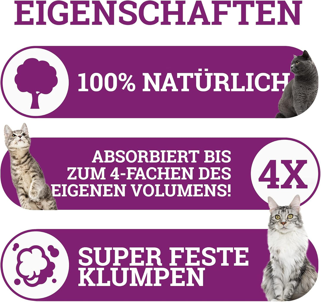 Petrebels Katzenstreu Dirty Rebels, 12x 10 Liter, Babypuderduft, 100% Natürlich, 12er-Pack, Babypude