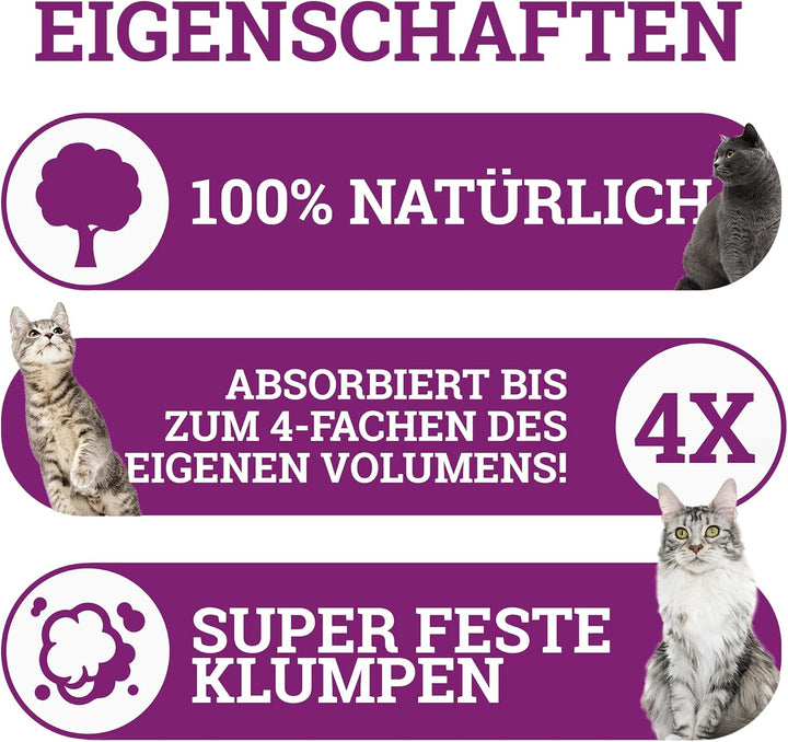 Petrebels Katzenstreu Dirty Rebels, 12x 10 Liter, Babypuderduft, 100% Natürlich, 12er-Pack, Babypude