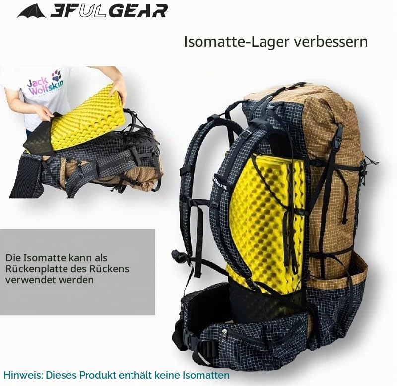 3F UL GEAR QiDian Pro UL 46+10L Rucksack Outdoor Klettern Tasche Camping Wandern Taschen UHMWPE Ultr