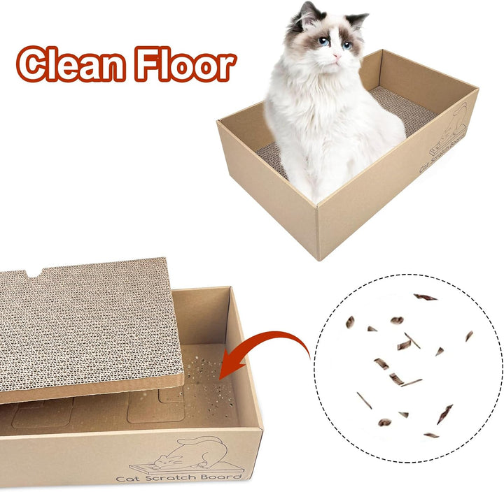Magrimaxio 5 Stück Kratzbretter Katze, Kratzpappe für Katzen Wellpappe Recycelbar, Katzen Kratzbrett