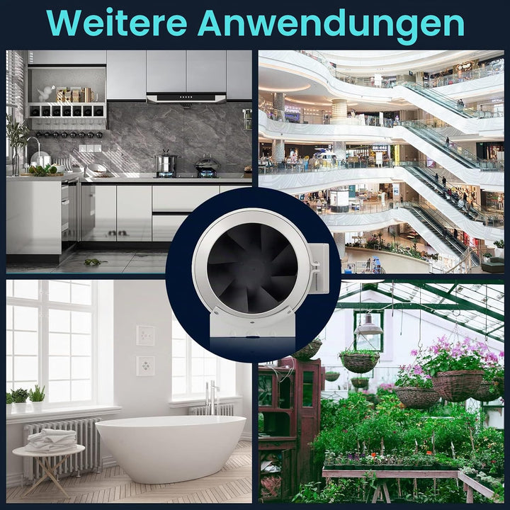 HG Power Inline-Kanalventilator, 15,2 cm, Belüftung mit variabler Geschwindigkeitskontrolle, Abluftv