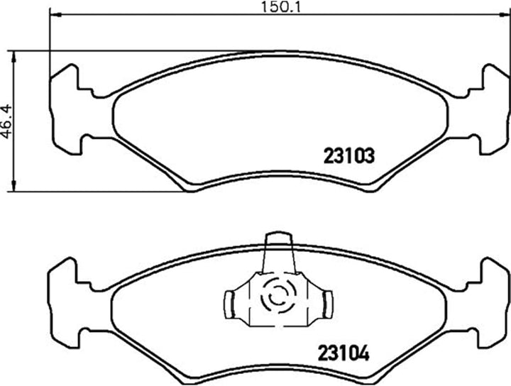 HELLA PAGID 8DB 355 008-331 Bremsbelagsatz - T1141 - Dicke/Stärke: 17.5mm - Bremssystem: Teves - nic