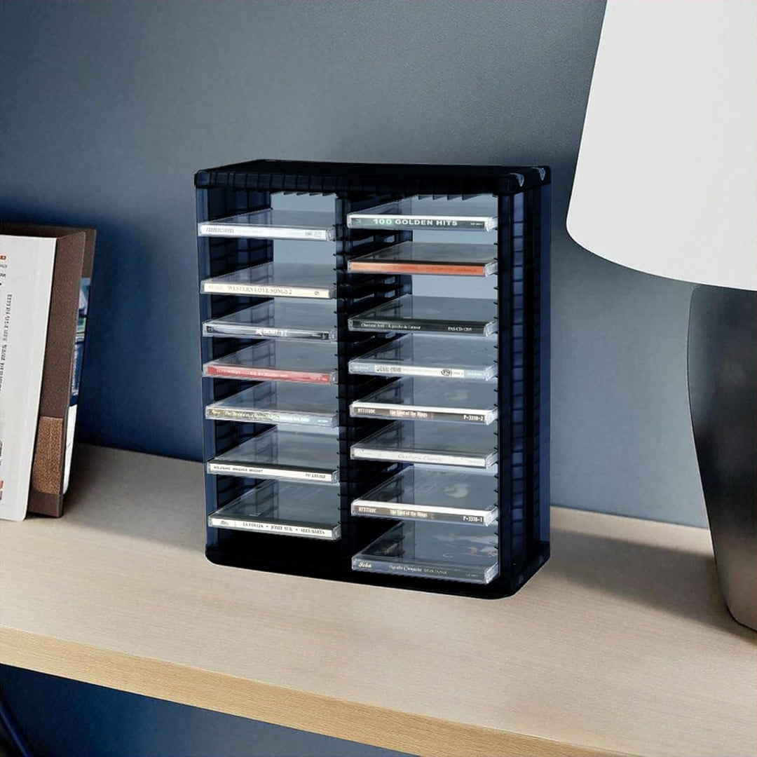 ProfiOffice CD Regal Ständer Turm Media-Rack MR-52S, Aufbewahrung von 52 CDs mit Hüllen, erweiterbar