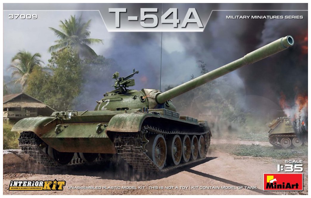 Mini Art 37009 1:35 T-54A m. Interieur-originalgetreue Nachbildung, Modellbau, Plastik Bausatz, Bast
