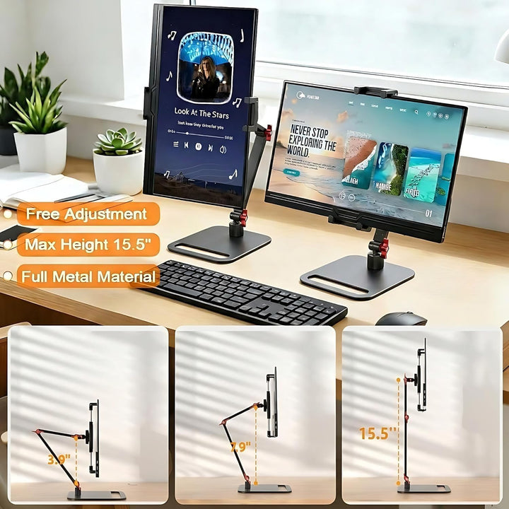 Height Adjustable Portable Monitor Stand, Upgrade Knob Adjustment Portable Monitor Holder for 15.6 1