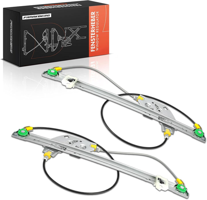 Frankberg 2x Fensterheber Elektrisch ohne Motor Vorne Links Rechts Kompatibel mit Doblo 263 Combo X1