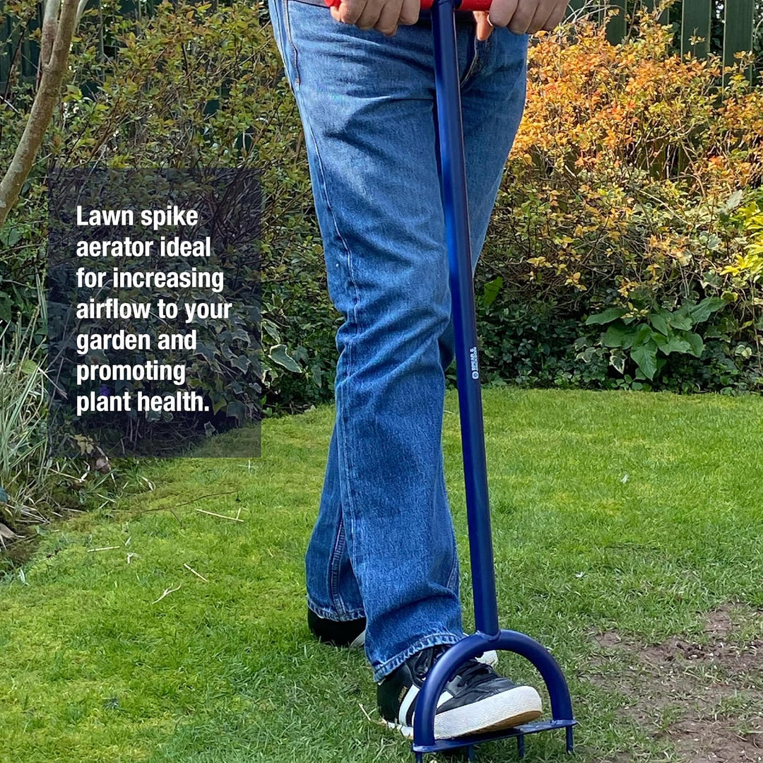 Spear & Jackson 4852LSA Rasenlüfter mit Spikes – Vollmetall-Ausführung mit Carbonstahl-Spitzen, brei