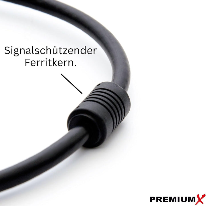 Premium X 30m Basic-Line TV Koaxialkabel mit Vollmetallstecker - doppelt geschirmt >110dB Digitales